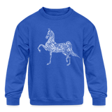 Youth Signature Saddlebred Crewneck Sweatshirt - royal blue
