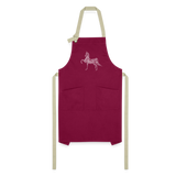 ASB Artisan Apron - burgundy/khaki