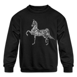 Youth Signature Saddlebred Crewneck Sweatshirt - black
