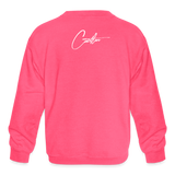 Youth Signature Saddlebred Crewneck Sweatshirt - neon pink
