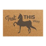 Trotting Horse Doormat - "Trot This Way" Entry Mat for Equestrian Lovers