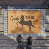 Trotting Horse Doormat - "Trot This Way" Entry Mat for Equestrian Lovers