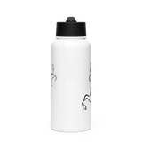 Stainless Steel Water Bottle with a Straw Lid
